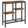 HOOBRO Narrow Console Table, Sofa Table, 4-Tier Industrial Entryway Table